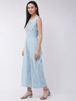 Chambray Front Embroidered Jumpsuit-PKJS640-XS