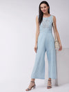 Chambray Front Embroidered Jumpsuit-PKJS640-XS