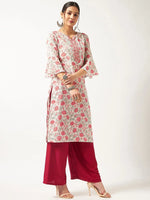 Printed Kurta With Bell Sleeves-PK4482-S