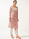 Lace Yoke Kurta With Pants