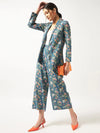 Floral Printed Blazer With Pants