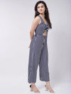 Women's Solid Sleeveless Cut-Out Jumpsuit