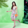 Women's Printed Strappy Floral Dress