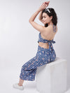 Ethnic Printed Jumpsuit With Halter Neck