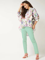 Loose Fit Floral Printed Shirt Top