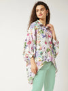 Loose Fit Floral Printed Shirt Top