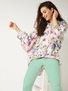 Loose Fit Floral Printed Shirt Top