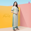 Soaked In Pastels Stripes Straight-Fit Long Kurta