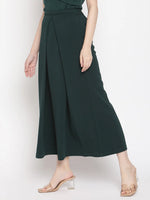 Solid Pleated Relaxed Culotte