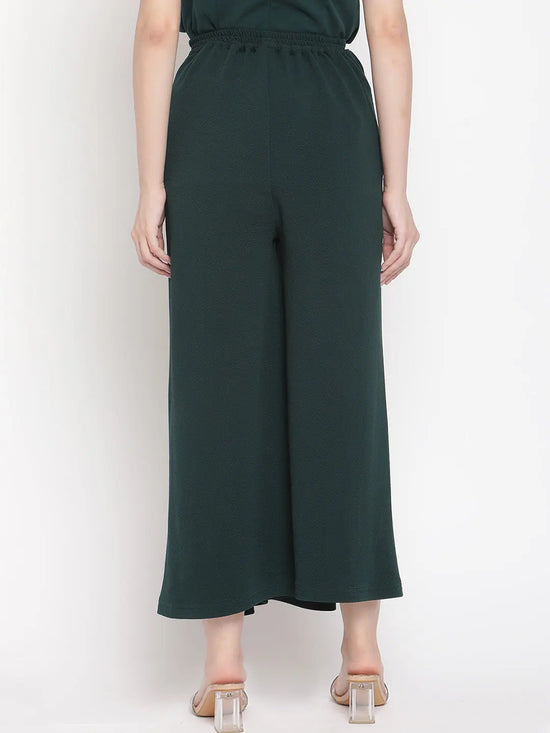 Solid Pleated Relaxed Culotte