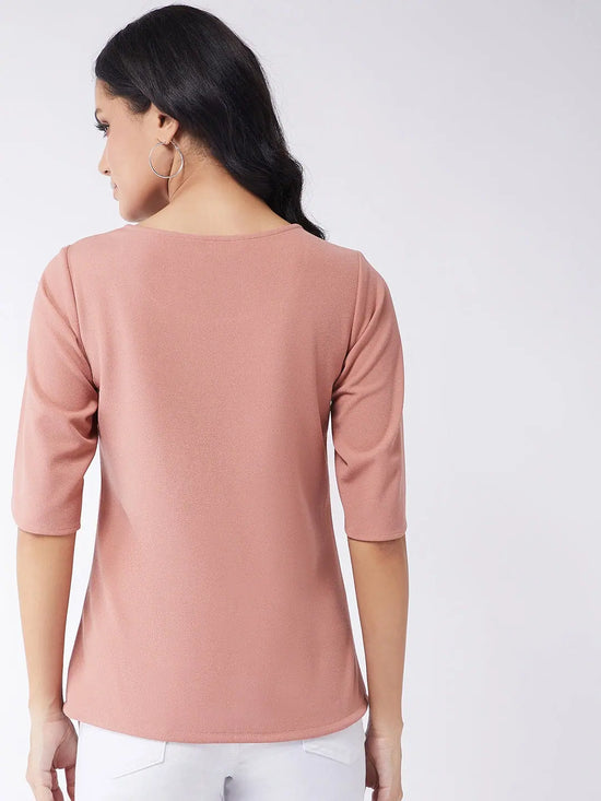 Solid Top With Petal Sleeves