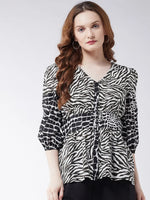 Jungle Safari Printed Front Buttoned Top