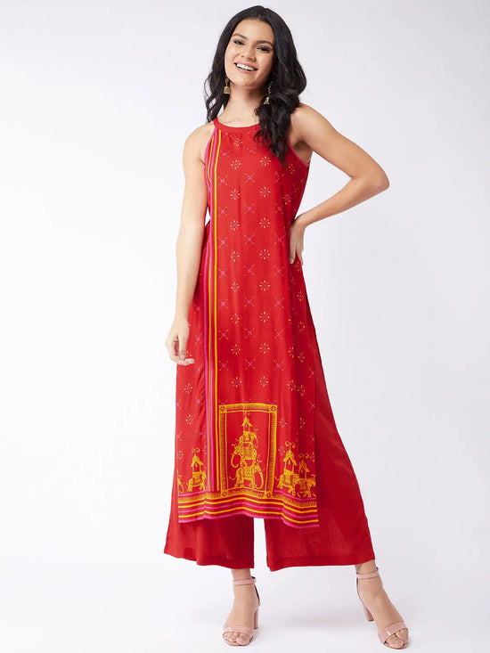 Sindoor Incut Digital Printed Kurta