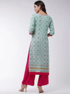 Pastel Placement Printed Long Kurta