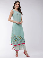 Pastel Printed Sleeveless Kurta