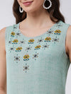 Pastel Printed Sleeveless Kurta