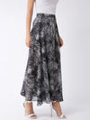 Monochromatic Abstract Print Skirt