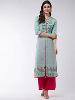 Pastel Printed Straight Fit Kurta