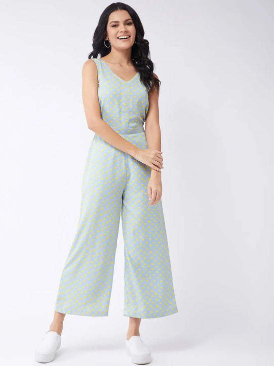 Polka Pastel Sleeveless Jumpsuit