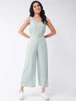 Polka Pastel Sleeveless Jumpsuit