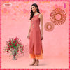 Dusty Pink Embroidered Sleeveless Kurta With Pants