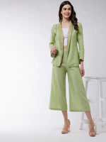 Solid Pastel Blazer And Pant Set-ZLCO10020-XS