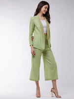 Solid Pastel Blazer And Pant Set-ZLCO10020-XS