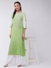 Ombre Tie-Dye Embroidered Kurta