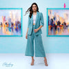 Chambray Long Blazer And Pant Set-ZLCO10034-XS