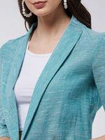 Chambray Long Blazer And Pant Set-ZLCO10034-XS