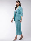 Chambray Long Blazer And Pant Set-ZLCO10034-XS