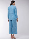 Chambray Long Blazer And Pant Set-ZLCO10035-XS