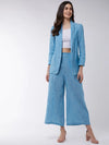 Chambray Long Blazer And Pant Set-ZLCO10035-XS