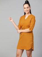 Casual Buttoned Shirt Dress-LAZL8003NAVY-XS