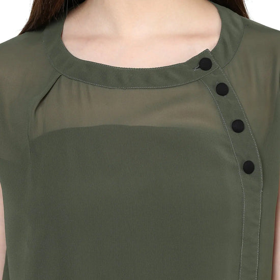 Asymmetric Placket Top