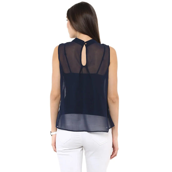 Sleeveless Sheer Top