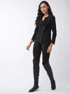 Solid Biker Jacket-ZL7040BLCK-M