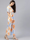 Overlap Abstract Print Jumpsuit