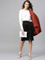 Solid Ruffle Skirt