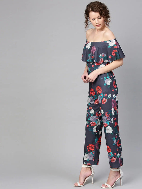 Floral Scuba Jumpsuit