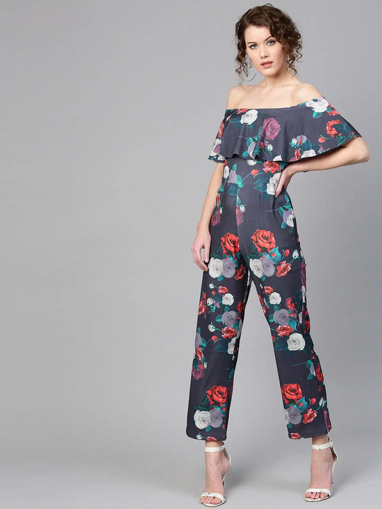 Floral Scuba Jumpsuit