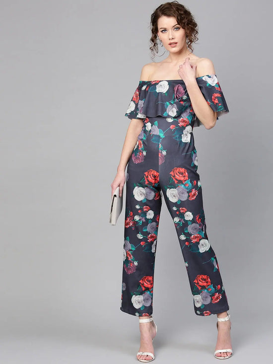 Floral Scuba Jumpsuit