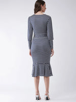 Women's Striped Fish Cut Dress