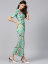 Floral Overlapping Jumpsuit