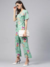 Floral Overlapping Jumpsuit