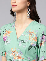 Floral Overlapping Jumpsuit