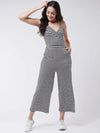 Knitted Stripes Strappy Jumpsuit