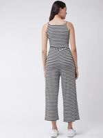 Knitted Stripes Strappy Jumpsuit