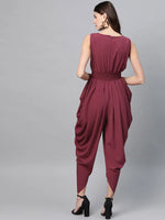 Intricate Hand Embroidered Cowl Jumpsuit