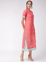 Bottom Embroidered Pastel Semi-Festive Kurta